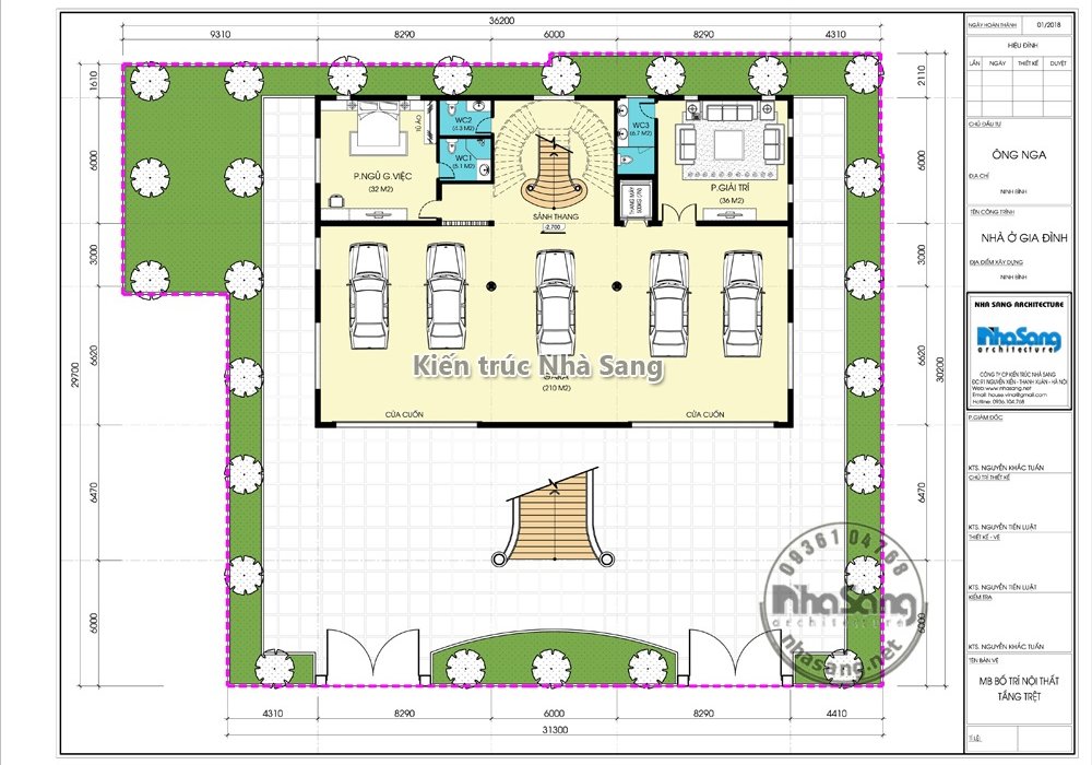 Thiết kế lâu đài 4 tầng 22m x 15m lộng lẫy bậc nhất Ninh Bình BT19104