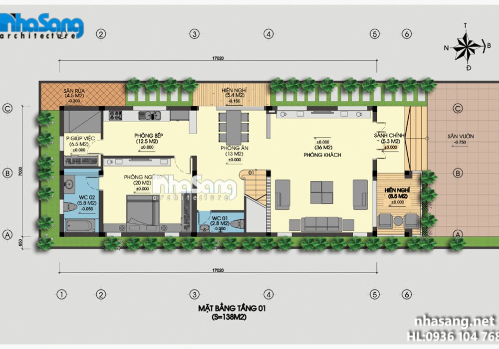 Biệt thự nhà phố đẹp BT16002 - sang trọng toát lên ở mọi góc cạnh