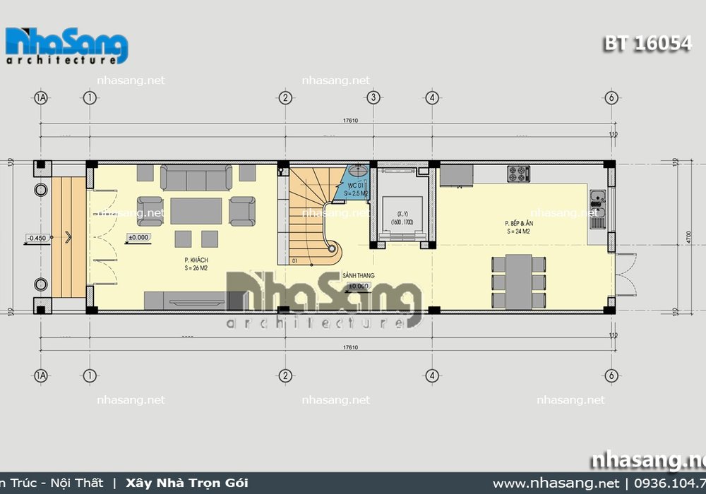 Biệt thự phố 6 tầng mặt tiền 4.7m BT16054