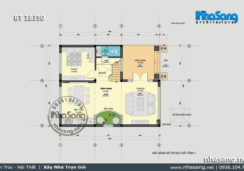 Biệt thự phố hiện đại mặt tiền 8.5m tại Hồ Tây BT18350