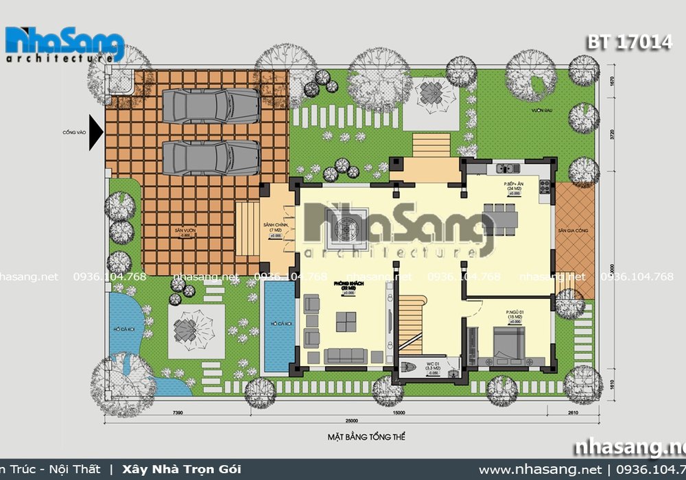 Mẫu biệt thự kiểu Pháp tân cổ điển sang trọng 3 tầng BT17014