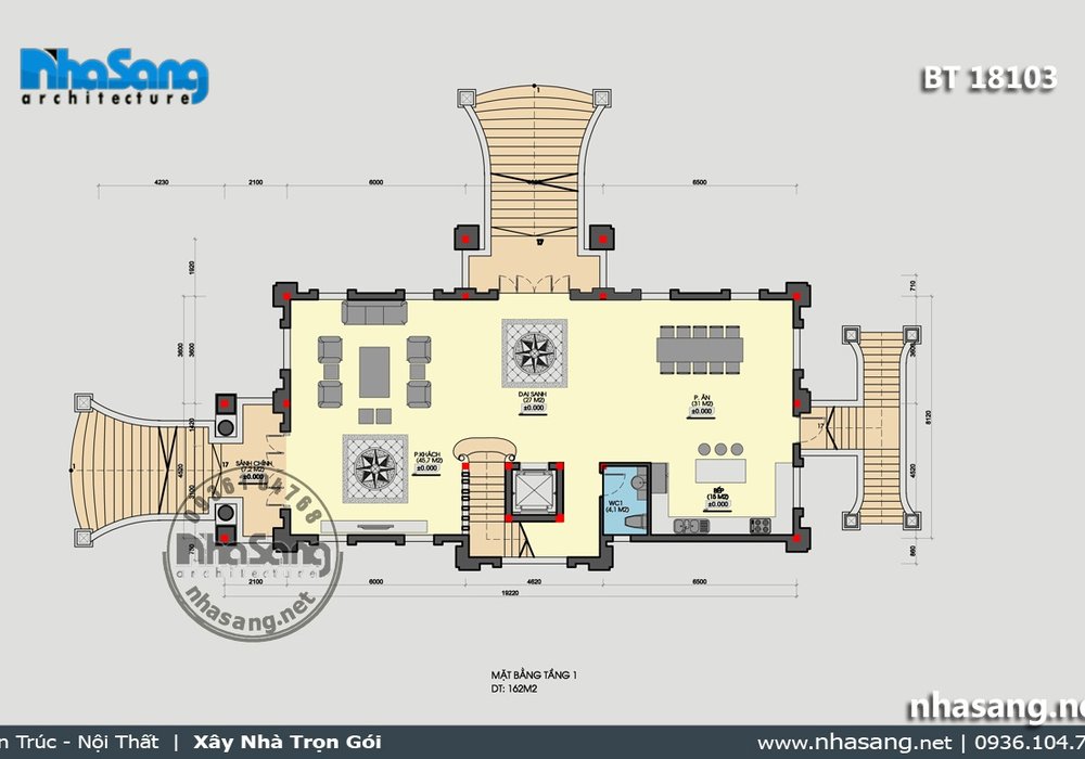 Biệt thự Như Ý không góc chết từ ngoại thất đến tất cả các không gian nội thất bên trong BT18103