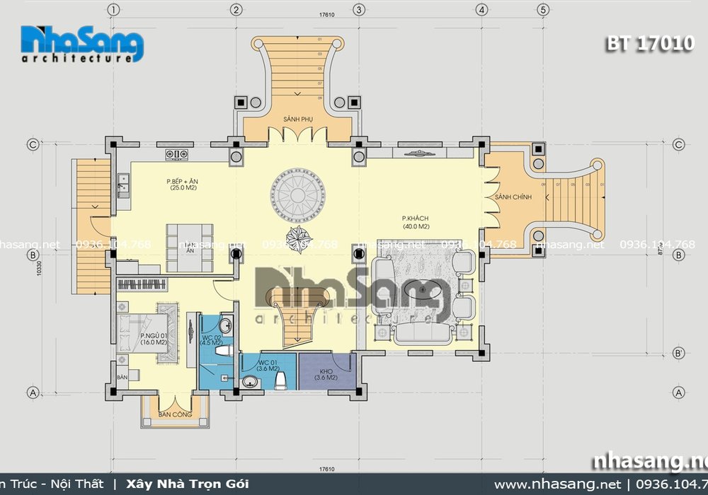 Mẫu lâu đài cổ điển trên đất 3000m2 BT17010