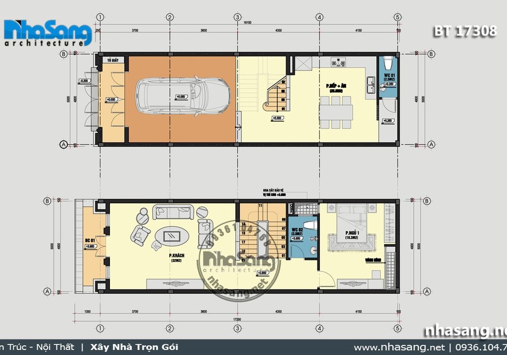 Biệt thự phố mặt tiền 5m tân cổ điển BT17308