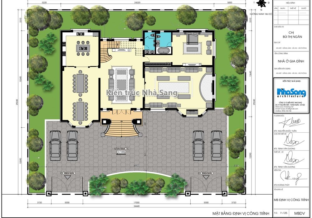 Thiết kế dinh thự kiểu Pháp 300m2/sàn trên đất hơn 1000m2 tại Hải Phòng BT19101