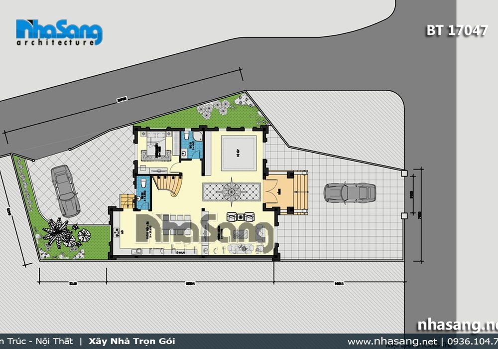 Mẫu biệt thự lâu đài 3 tầng ấn tượng tại Hải Dương BT17047