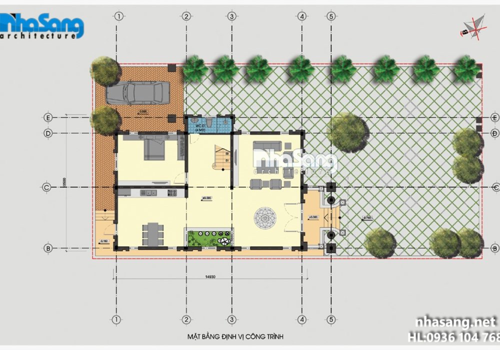 Biệt thự đẹp 3 tầng phong cách Pháp BT14190