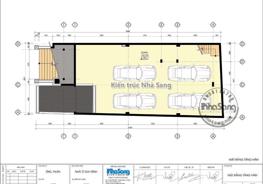 Thiết kế nhà ở kết hợp văn phòng 5 tầng tân cổ điển BT19111
