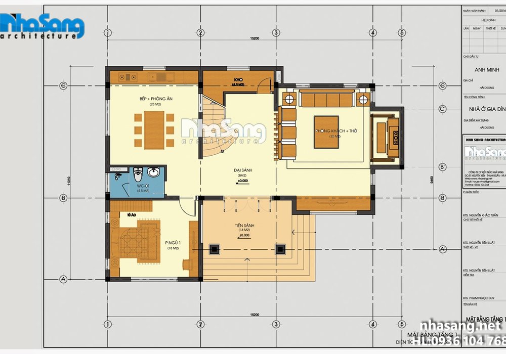 Thiết kế biệt thự nhà vườn chữ L BT15005