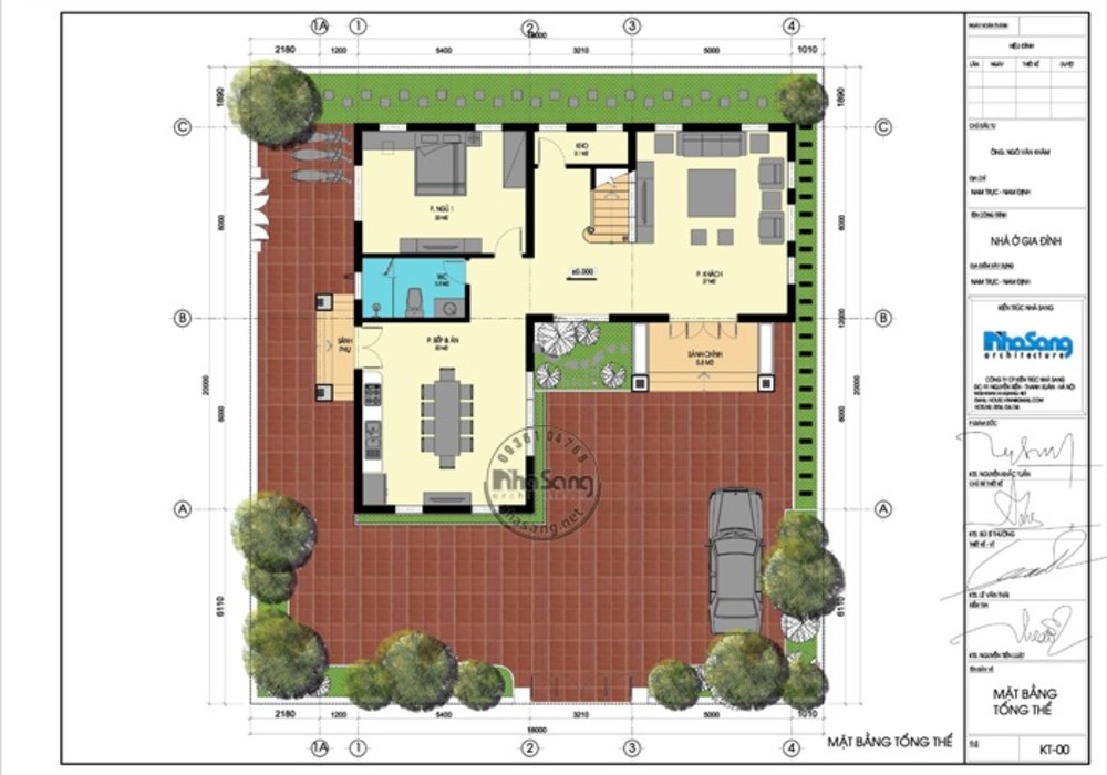 Nhà vườn 2 tầng đẹp ở nông thôn 120m2 chữ L mái thái BT129