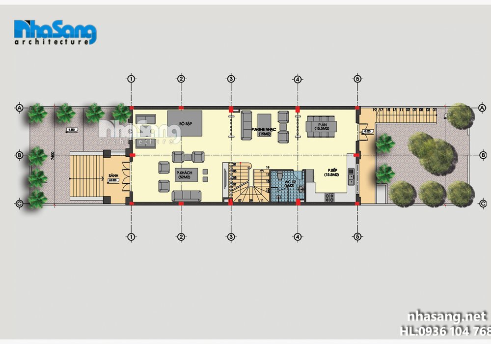 Biệt thự Pháp tân cổ điển 4 tầng BT16030