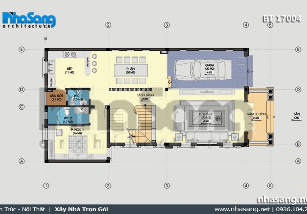 Biệt thự 4 tầng tân cổ điển Pháp quý phái BT17004