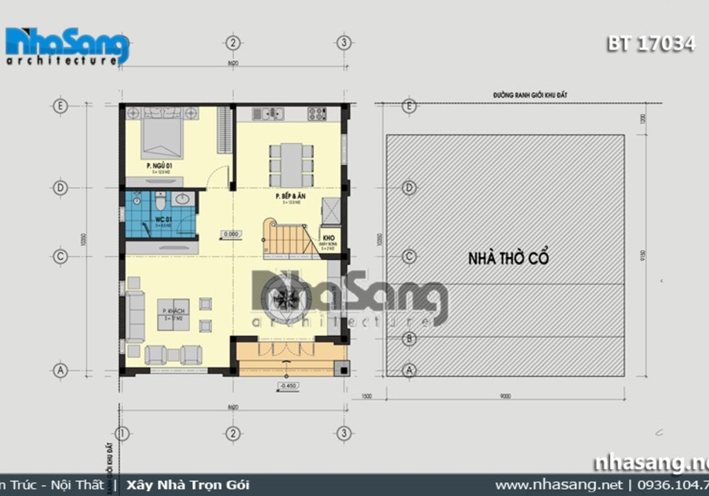 Biệt thự tân cổ điển Pháp 89m2 sang trọng BT17034