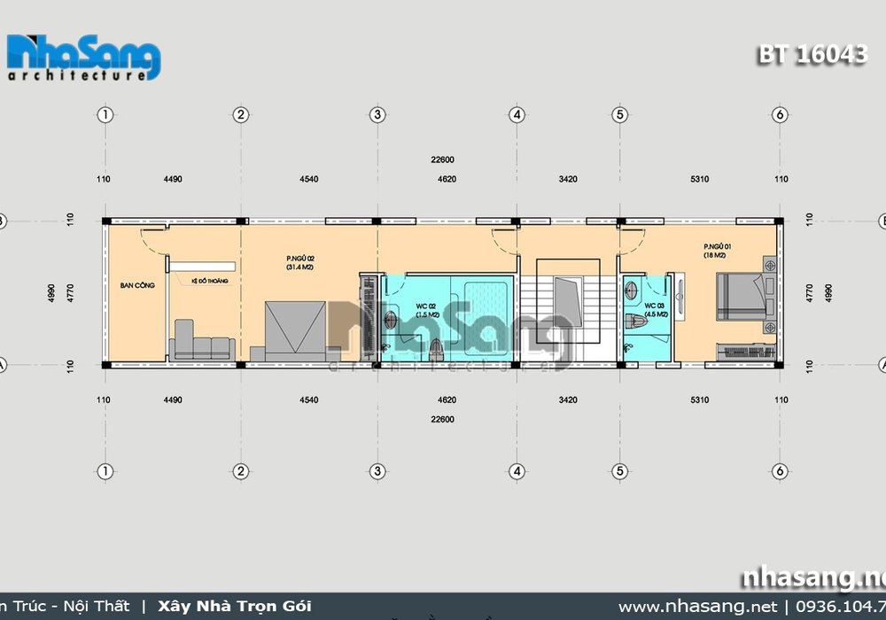 Nhà phố đẹp độc đáo 5 tầng 2 mặt tiền BT16043