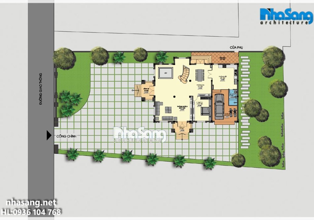 Biệt thự Pháp 12m x 16m BT14191 vẻ đẹp khó rời mắt