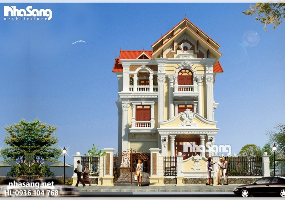 Biệt thự đẹp BT16001 - điểm nhấn kiến trúc tân cổ điển Pháp
