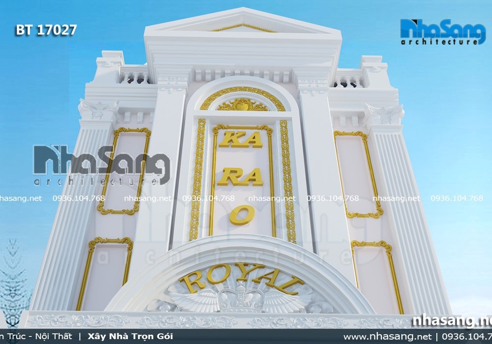 Thiết kế ngoại thất quán karaoke tại Thường Tín BT17027