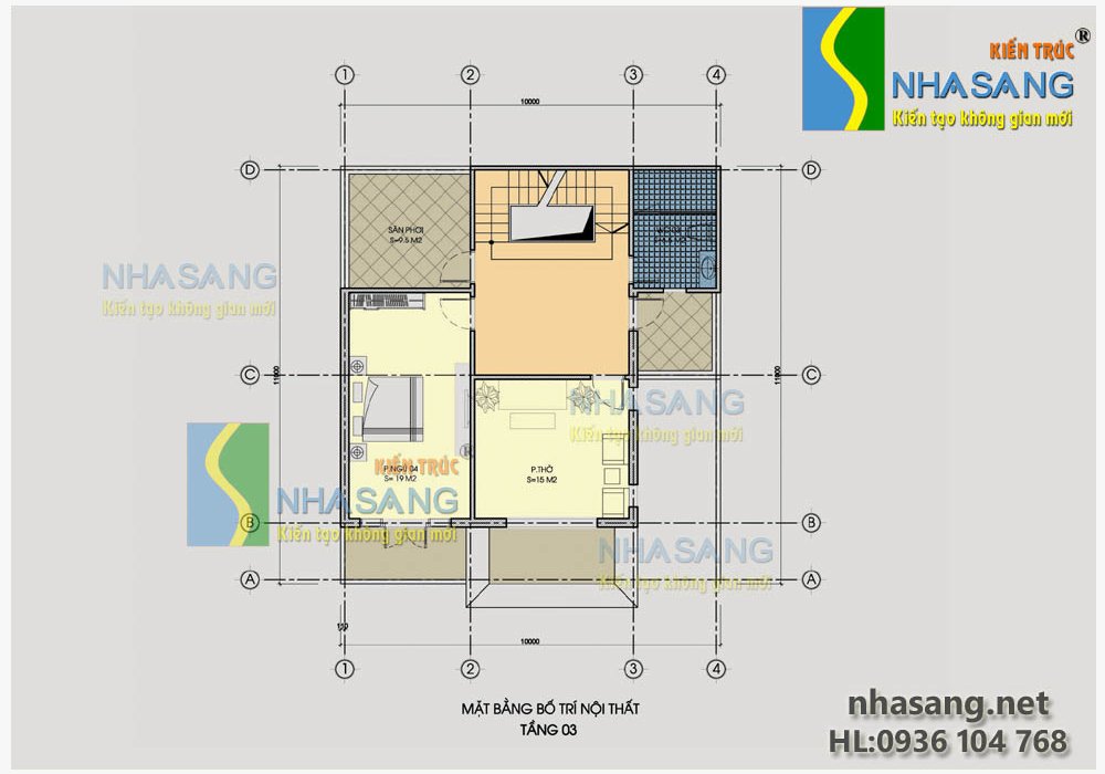 Mẫu biệt thự tân cổ điển 3 tầng đẹp BT14082 - Thiết kế biệt thự 2 tầng