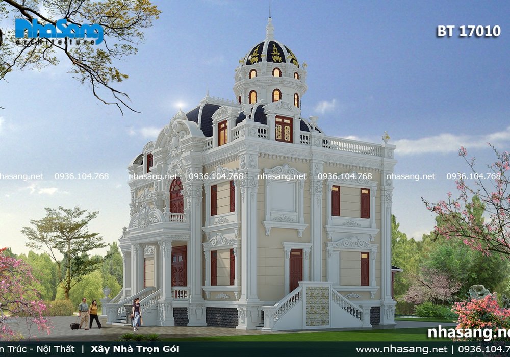 Mẫu lâu đài cổ điển trên đất 3000m2 BT17010
