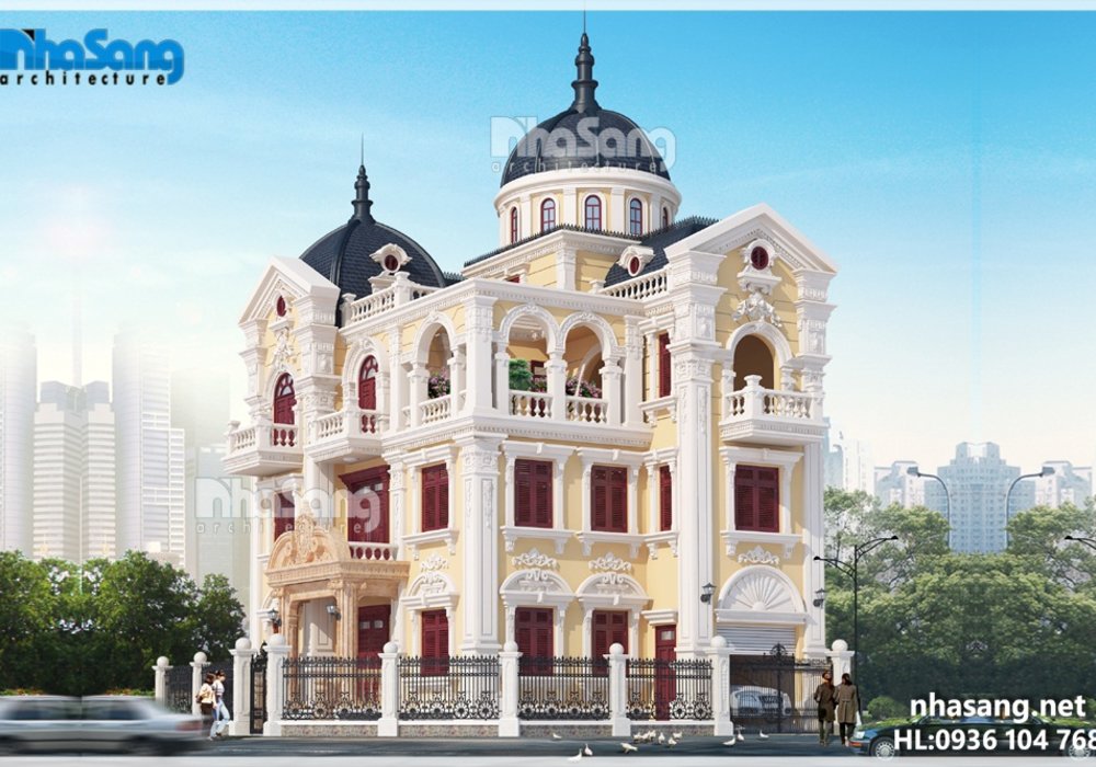 Biệt thự đẹp 3,5 tầng 10m x 14m kiến trúc Lâu đài BT14175
