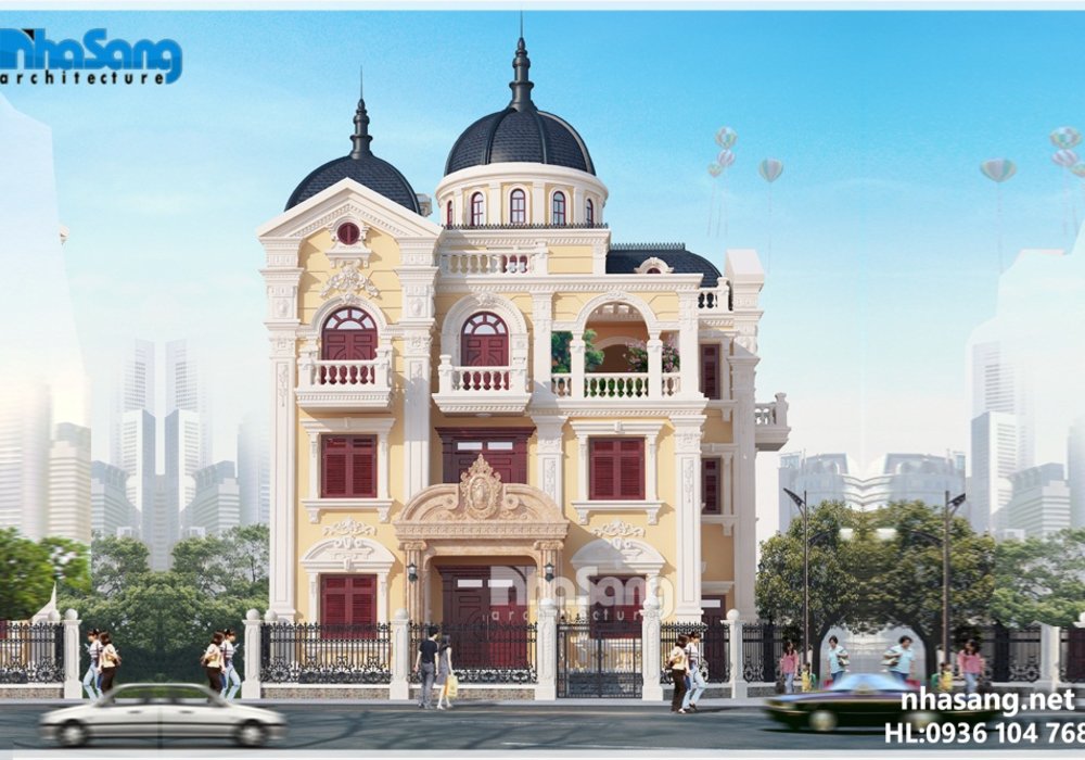 Biệt thự đẹp 3,5 tầng 10m x 14m kiến trúc Lâu đài BT14175