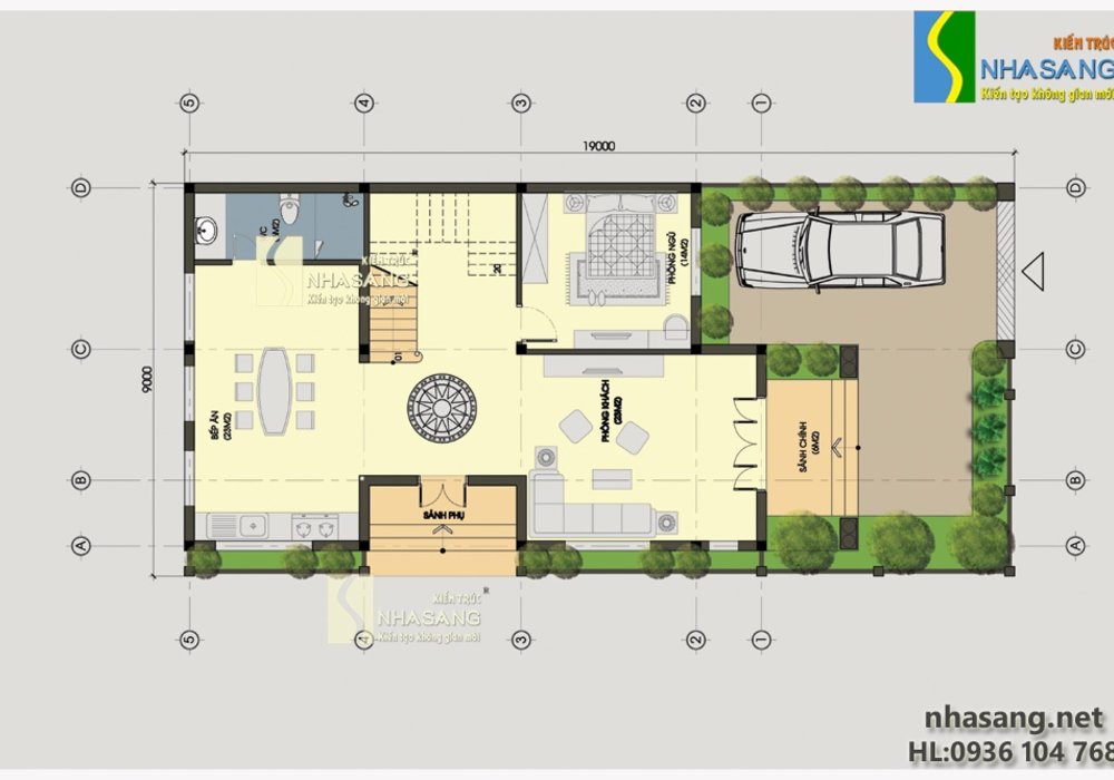Mẫu Biệt thự Pháp đẹp 3 tầng 8,4m x 13,3m BT14131