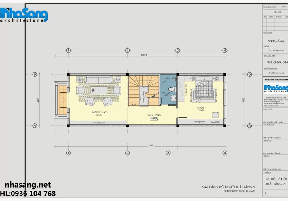 Mẫu nhà ống đẹp 5 tầng mặt tiền 5m kiến trúc Pháp BT14170
