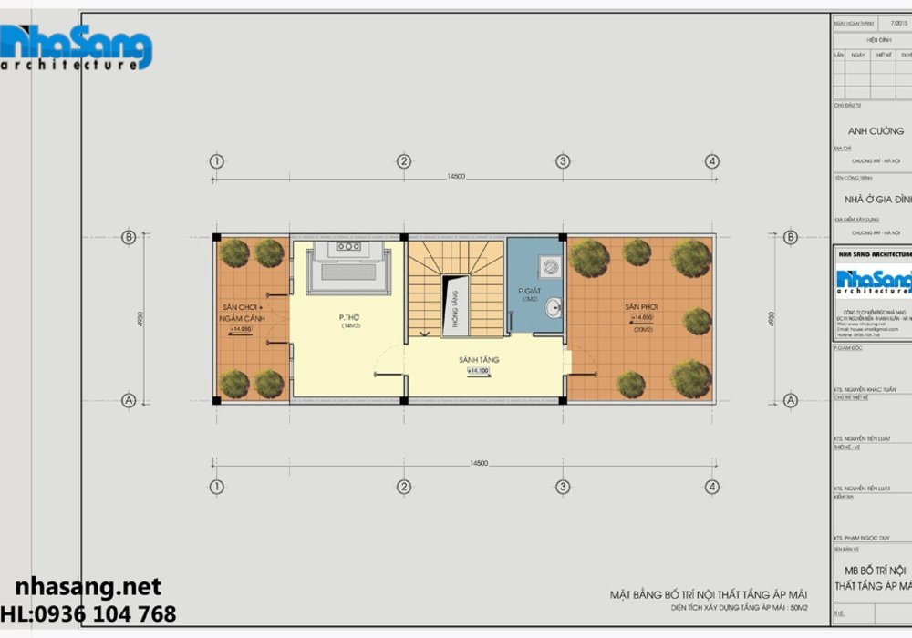 Mẫu nhà ống đẹp 5 tầng mặt tiền 5m kiến trúc Pháp BT14170