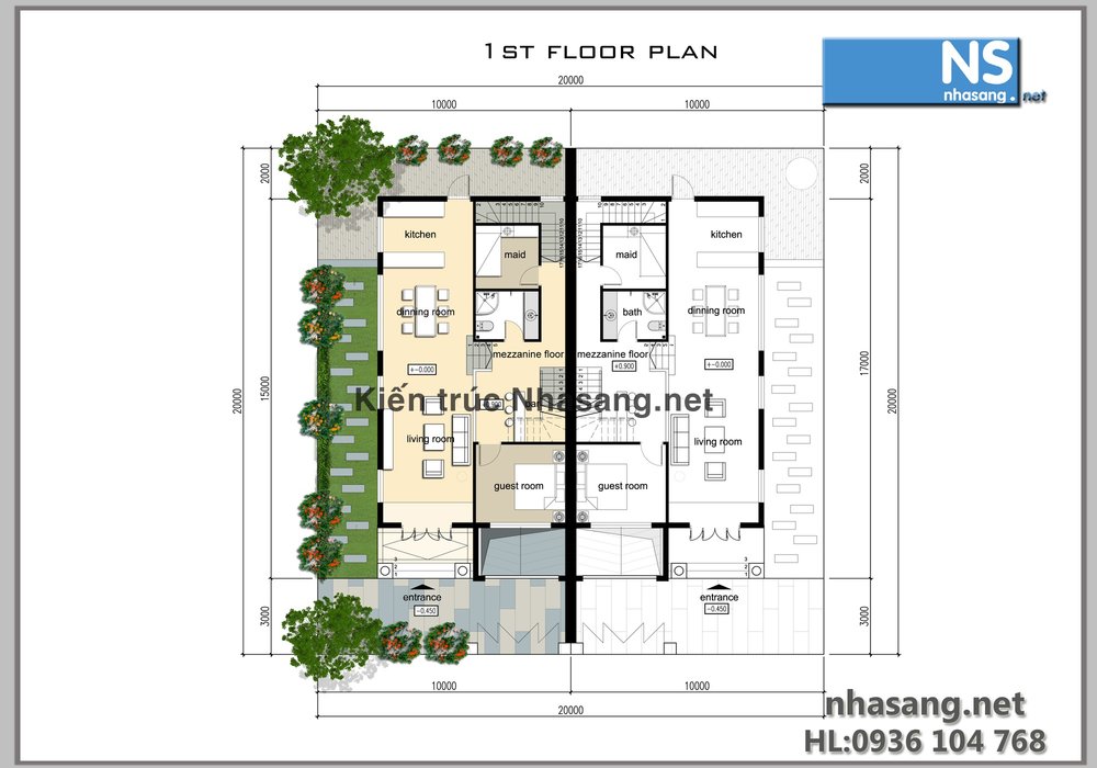Mẫu thiết kế biệt thự đẹp sang trọng theo phong cách cổ điển BT403