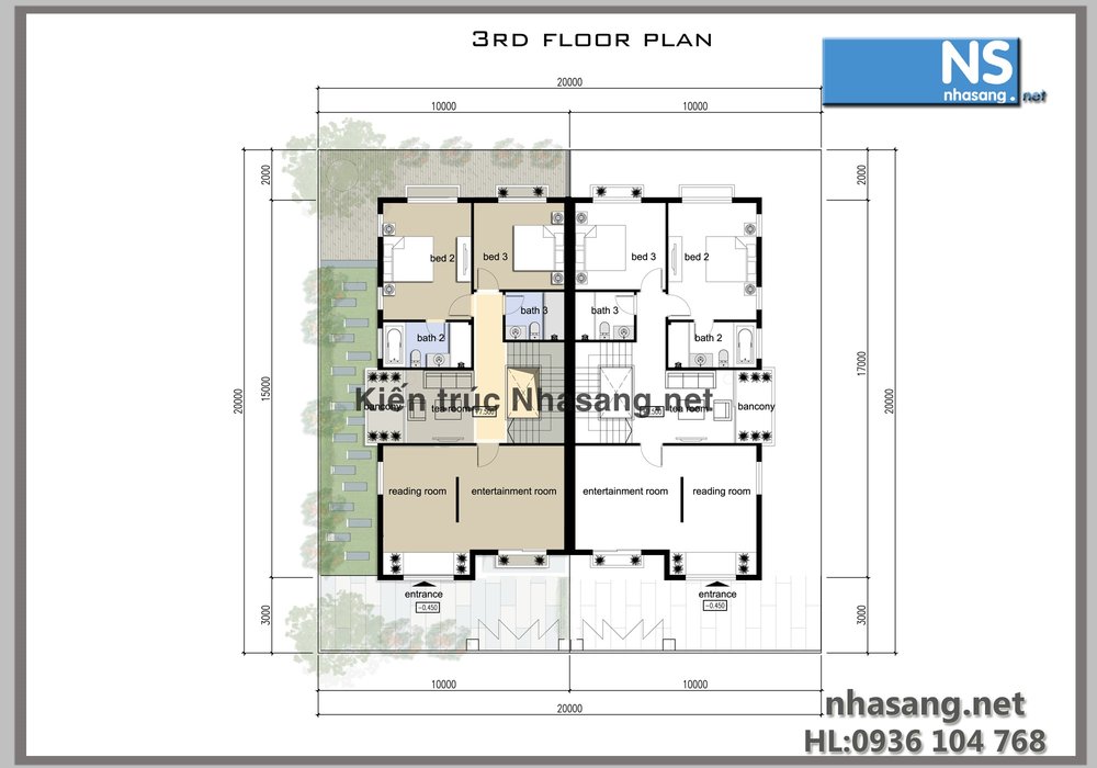 Mẫu thiết kế biệt thự đẹp sang trọng theo phong cách cổ điển BT403