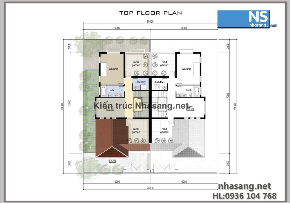Mẫu thiết kế biệt thự đẹp sang trọng theo phong cách cổ điển BT403