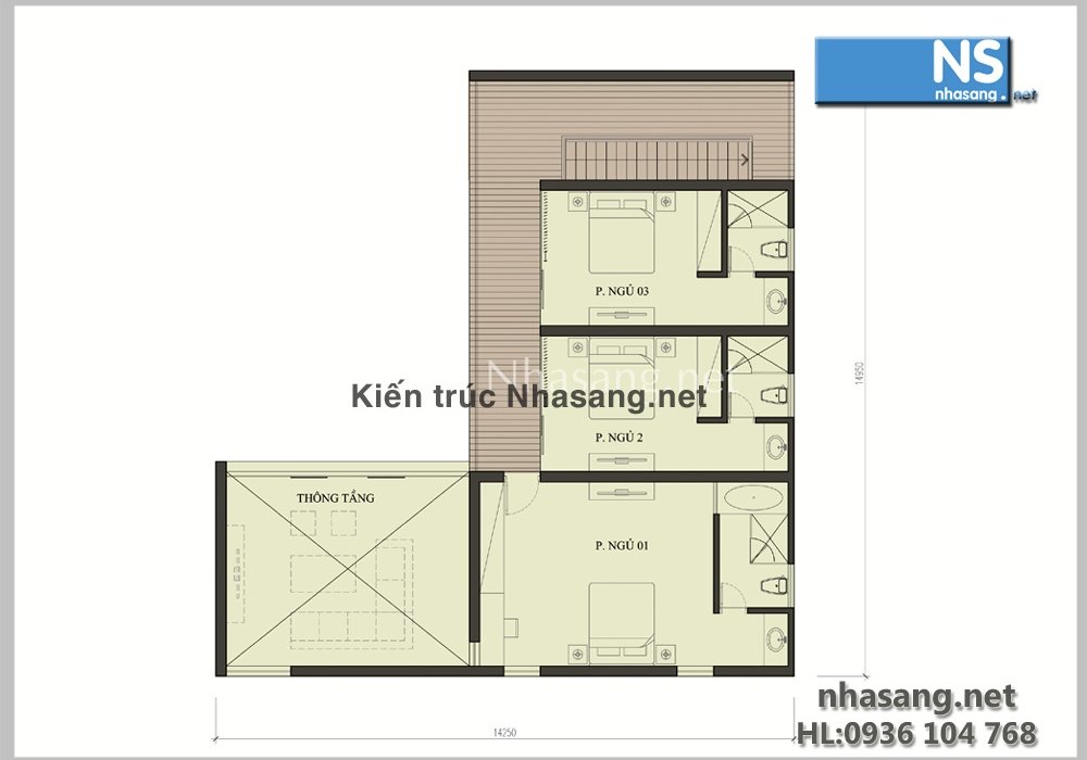 Mẫu thiết kế biệt thự 2 tầng đẹp sang trọng theo phong cách hiện đại BT502 - kiến trúc nhà phố kiểu pháp