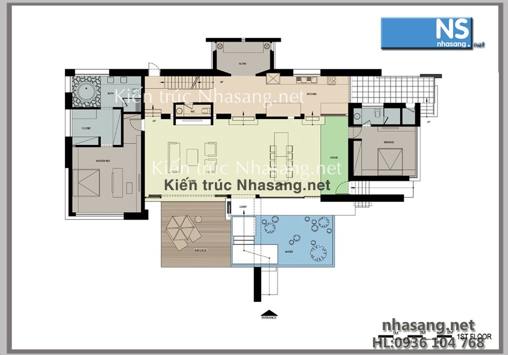 Mẫu thiết kế biệt thự đẹp sang trọng theo phong cách hiện đại BT506