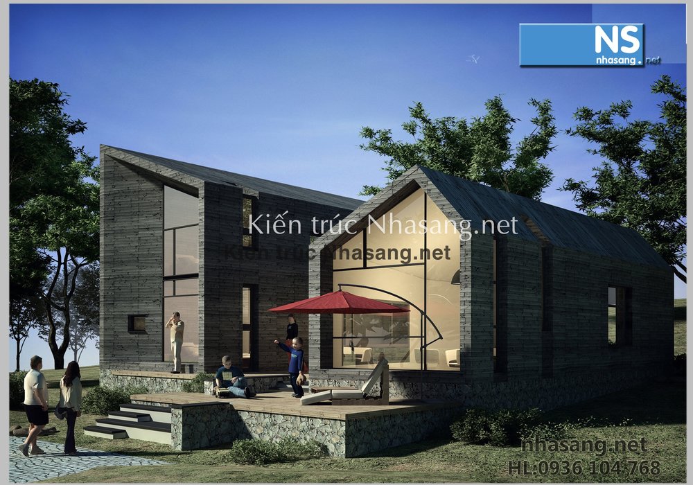 Mẫu thiết kế biệt thự 2 tầng đẹp phong cách hiện đại -kiến trúc nhà phố kiểu pháp