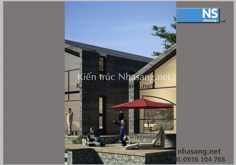 Mẫu thiết kế biệt thự 2 tầng đẹp phong cách hiện đại -kiến trúc nhà phố kiểu pháp