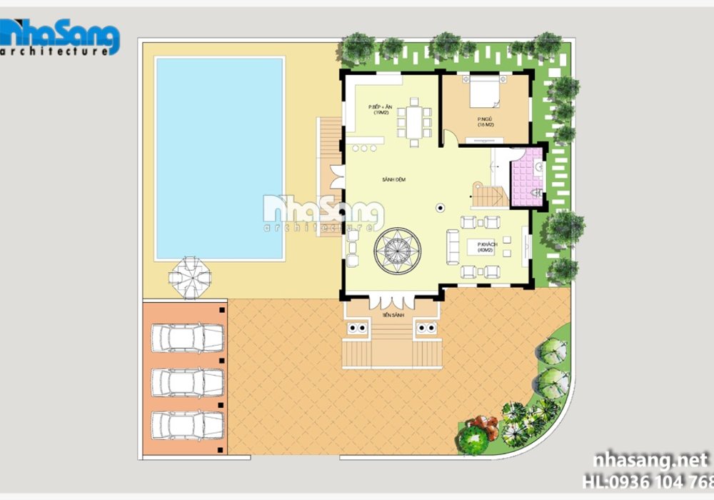 Mẫu thiết kế biệt thự lâu đài đẹp BT14183