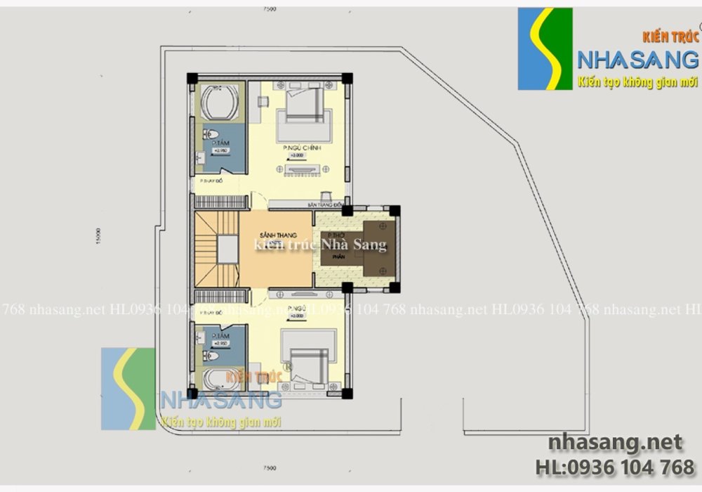 Mẫu thiết kế Biệt thự Nhà vườn đẹp 15m x 7,5m BT14121