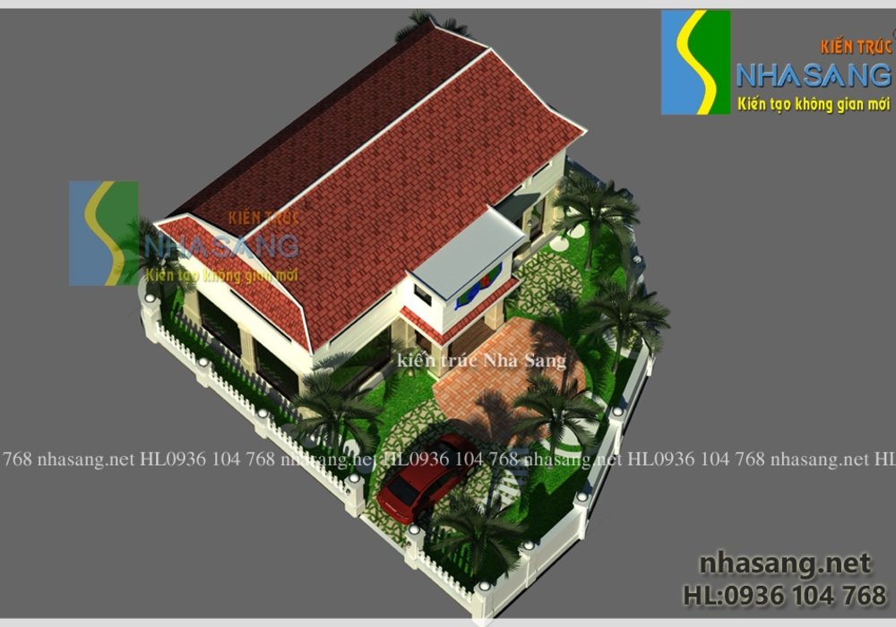 Mẫu thiết kế Biệt thự Nhà vườn đẹp 15m x 7,5m BT14121