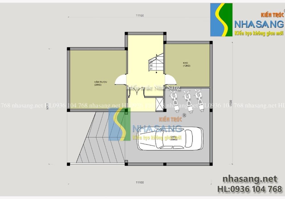 Mẫu thiết kế Biệt thự Tân cổ điển 3 tầng đẹp 9,5m x 11m BT14119 kiến trúc Nhà Sang
