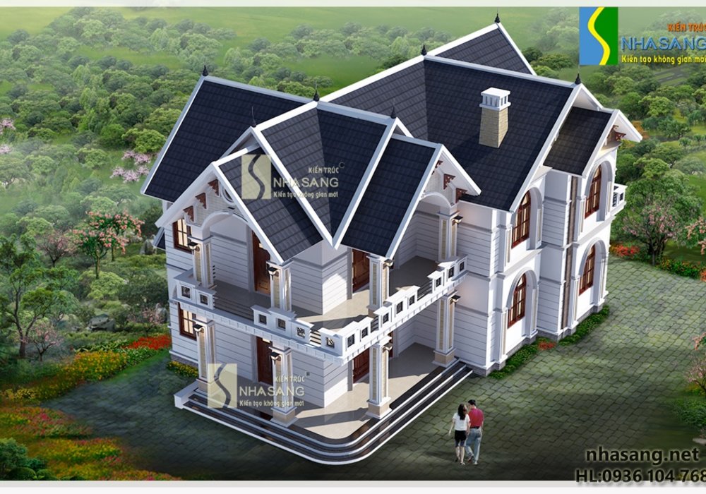 Mẫu thiết kế Nhà vườn Hải Dương 2 tầng đẹp BT14117