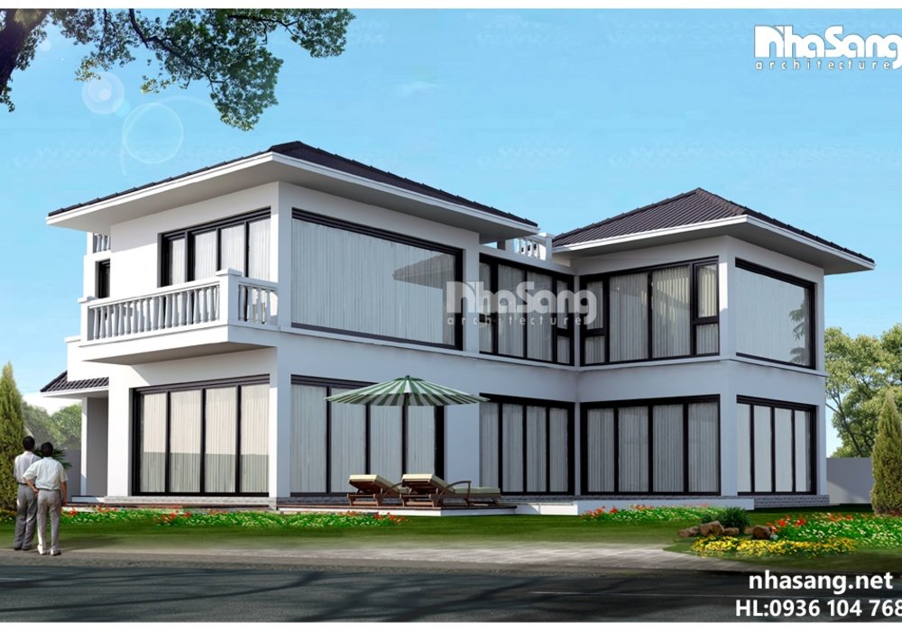 Mẫu thiết Kế Biệt thự Nhà Vườn đẹp 2 tầng BT14156 - kiến trúc nhà phố kiểu pháp