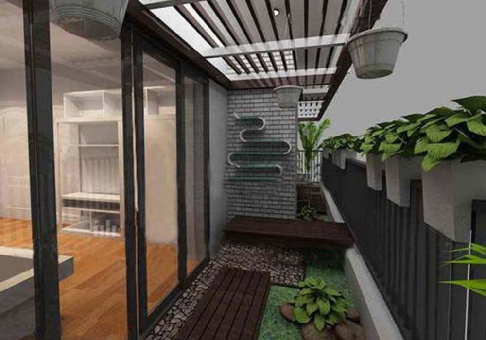 Mẫu thiết kế tiểu cảnh ban công đẹp dành cho nhà phố