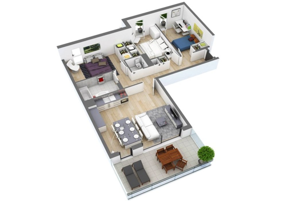 03 kiểu mô hình thiết kế căn hộ chung cư phổ biến  BA Design