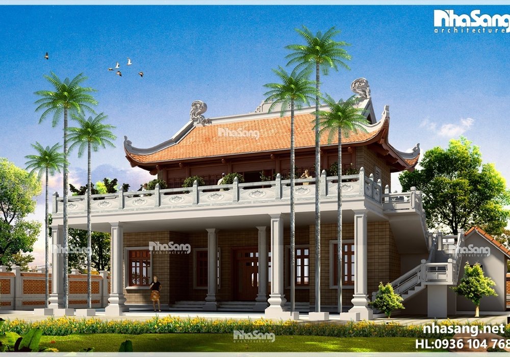 Nhà vườn truyền thống 2 tầng 15m x 10m BT16007