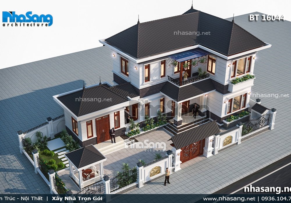 Nhà vườn 2 tầng với khu bếp ăn tách biệt BT16044