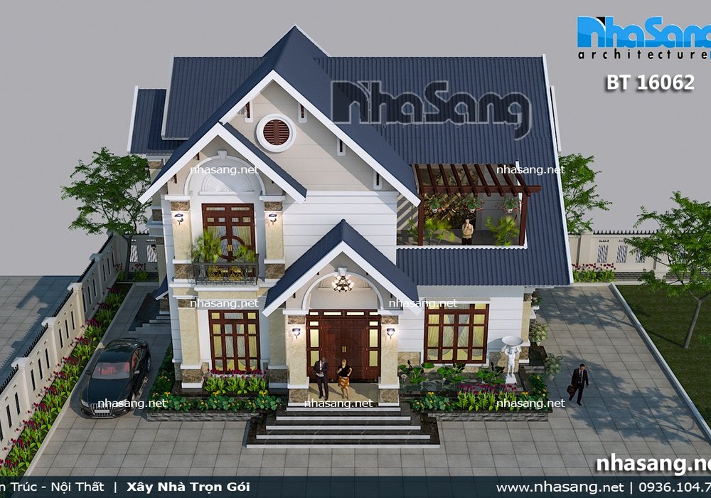 Nhà vườn Châu Âu 2 tầng BT16062