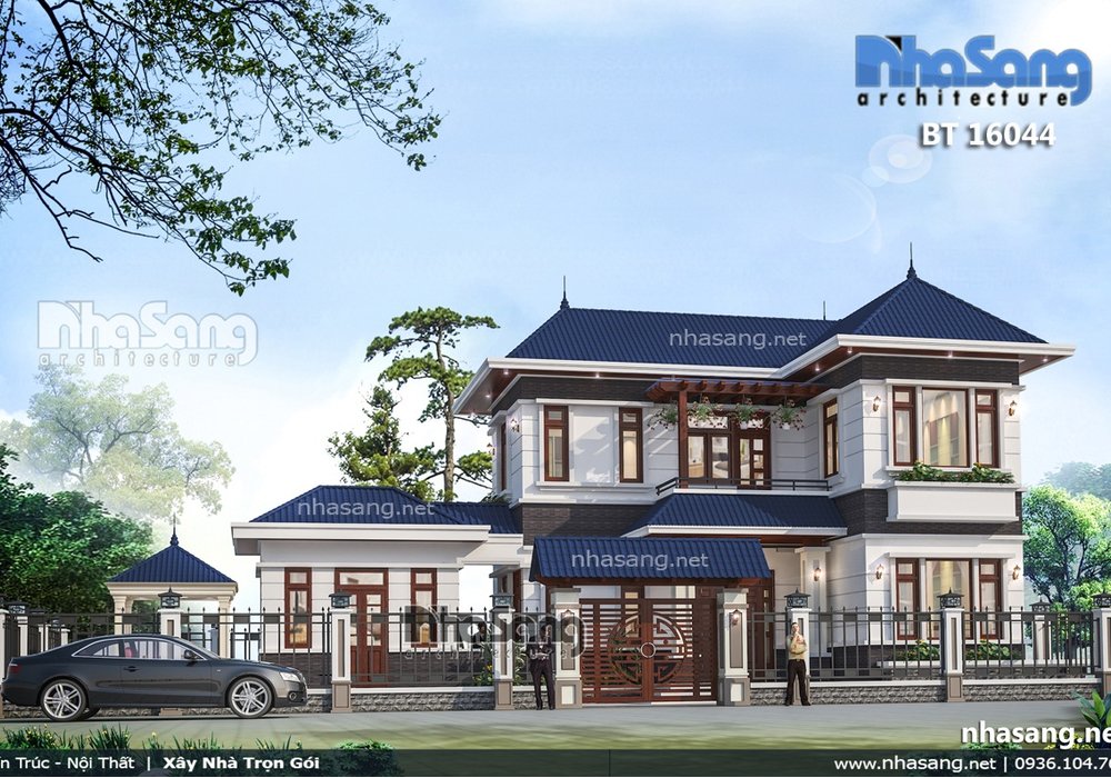 Nhà vườn 2 tầng với khu bếp ăn tách biệt BT16044