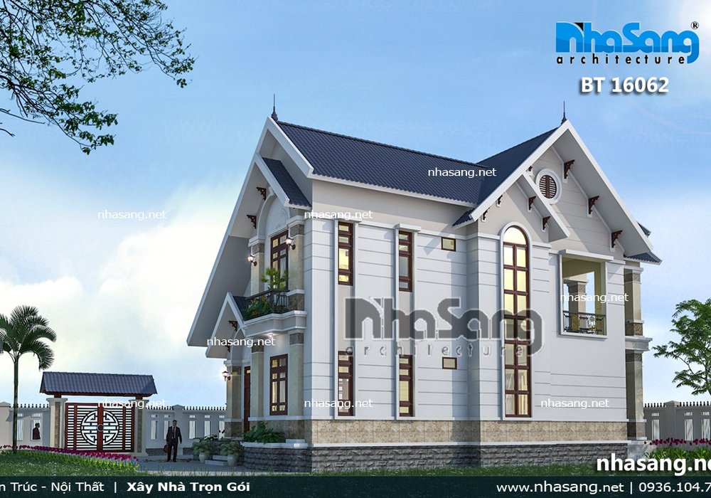Nhà vườn Châu Âu 2 tầng BT16062