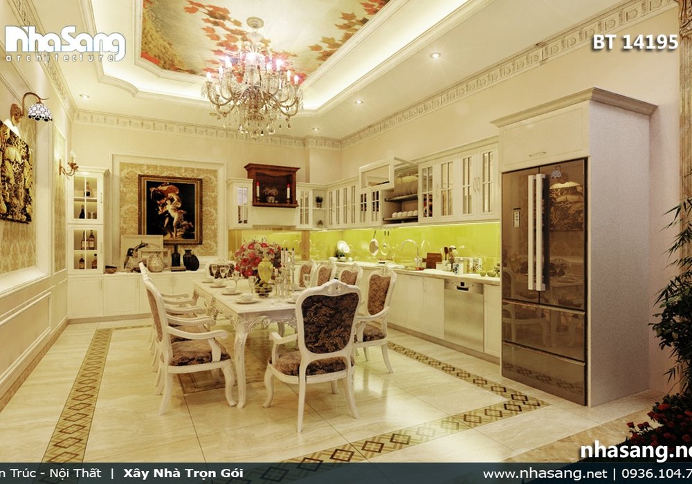 Nội thất gỗ phong cách hoàng gia sang trọng BT14195