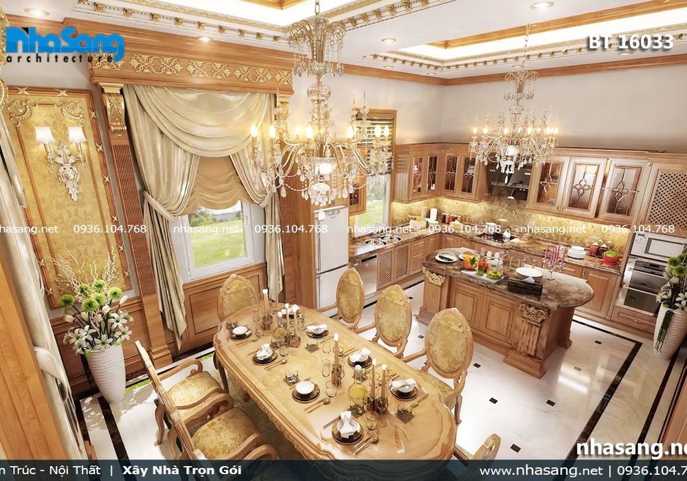 Nội thất gỗ biệt thự lâu đài tại Đồng Nai NT16033